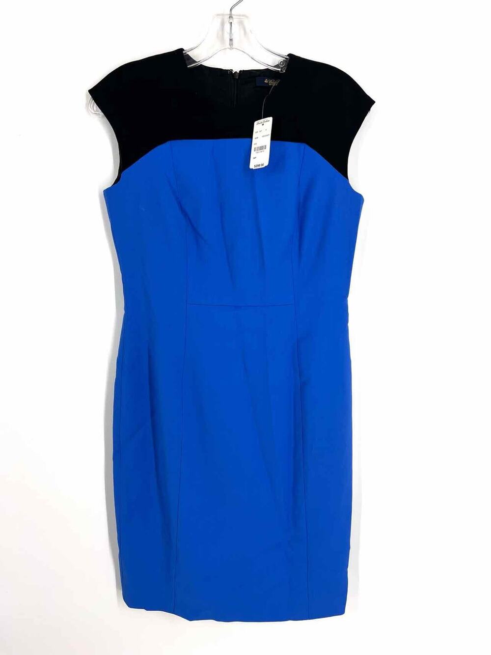 Brooks Brothers Size 4 Pet Black/Blue Color Block Wool Blend NEW Designer Dress
